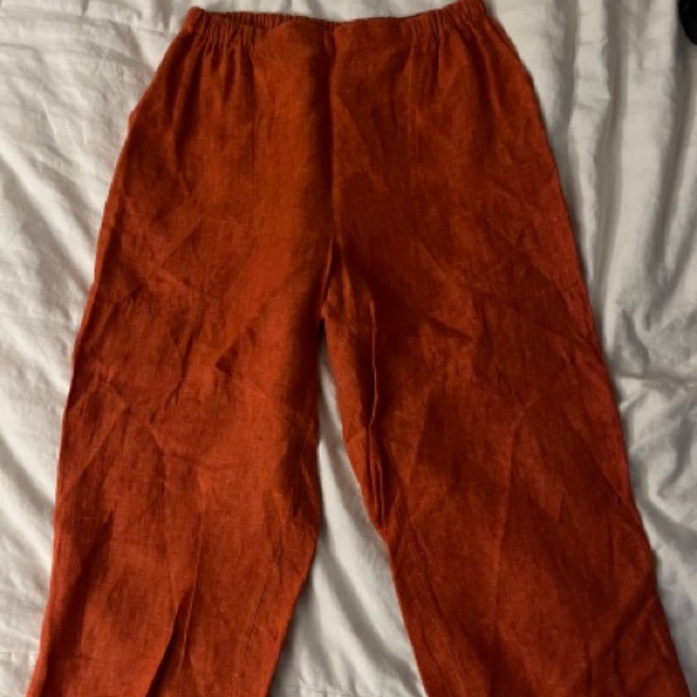 FLAX 100% Linen Flood Pants
